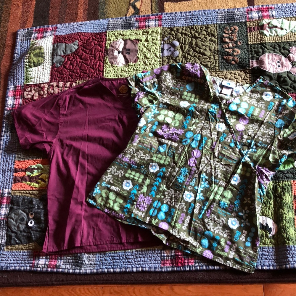 2 Scrub Tops